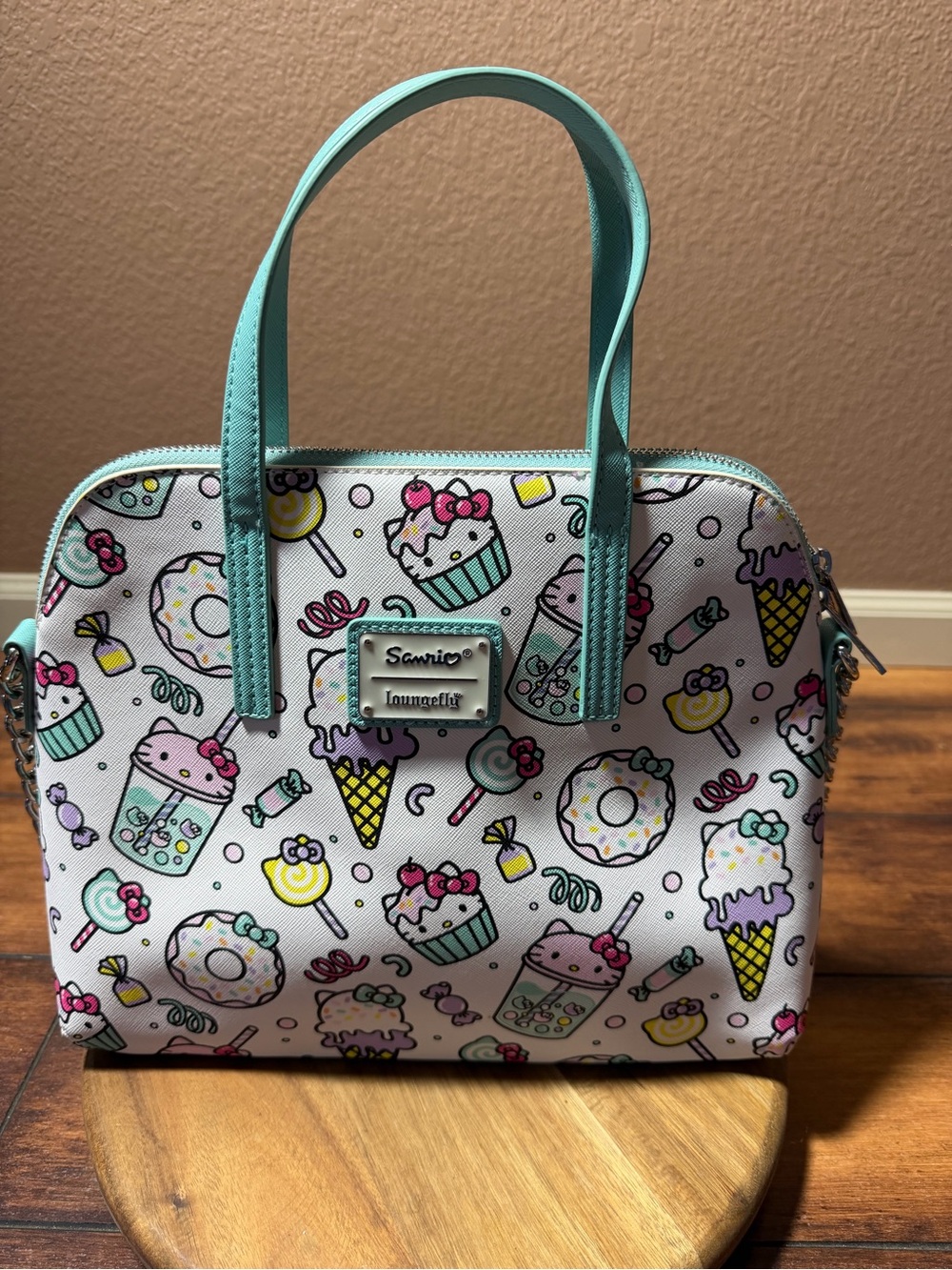 Loungefly Sanrio Hello Kitty Mint & White Sanrio Sweet Treats Satchel